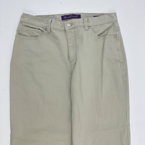 Gloria Vanderbilt Amanda Straight Leg Women's size 8P Green Denim Jeans - Picture 2 of 5